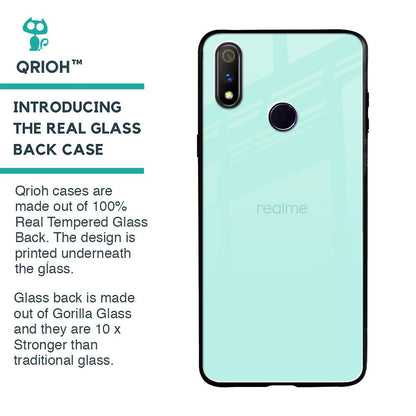 Teal Glass Case for Realme 3 Pro