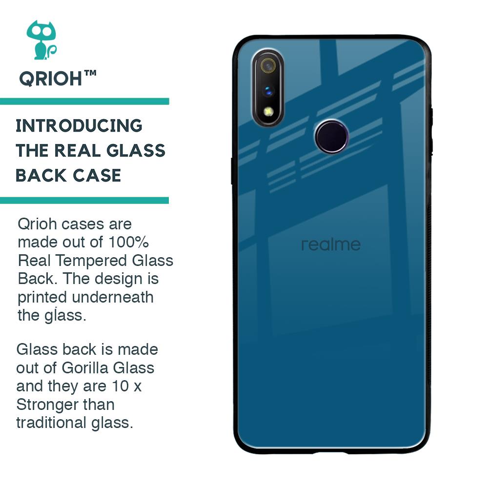 Cobalt Blue Glass Case for Realme 3 Pro