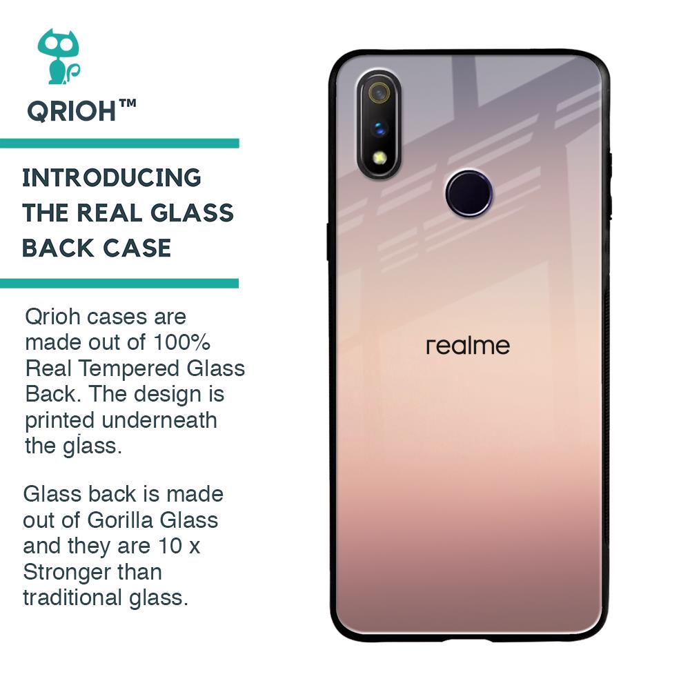 Golden Mauve Glass Case for Realme 3 Pro