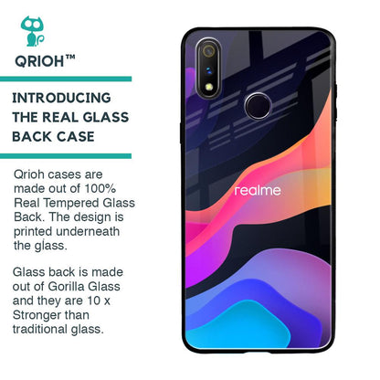 Colorful Fluid Glass Case for Realme 3 Pro