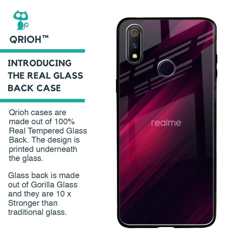 Razor Black Glass Case for Realme 3 Pro