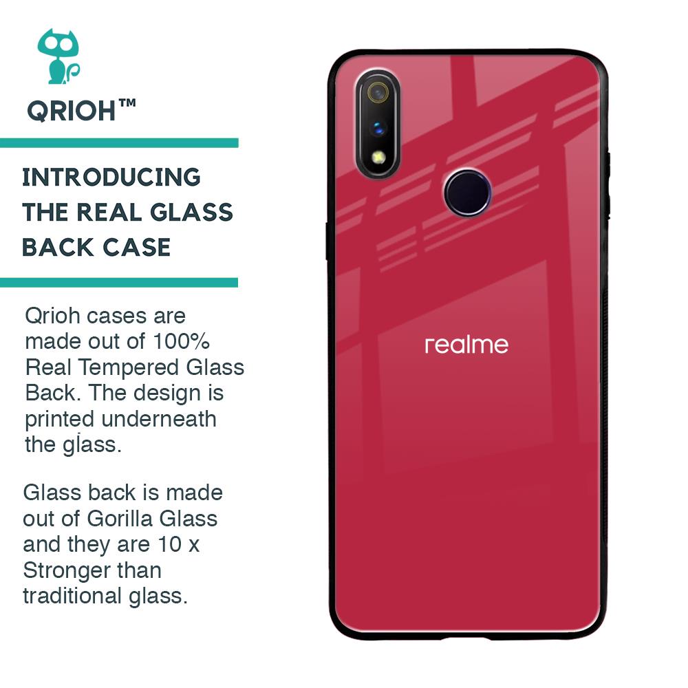 Solo Maroon Glass case for Realme 3 Pro