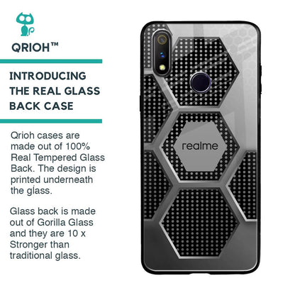 Hexagon Style Glass Case For Realme 3 Pro