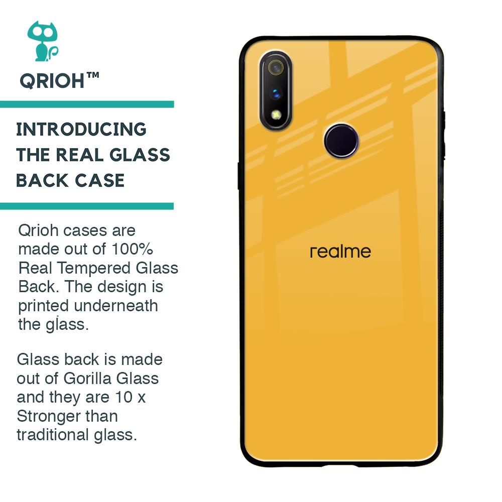 Fluorescent Yellow Glass case for Realme 3 Pro