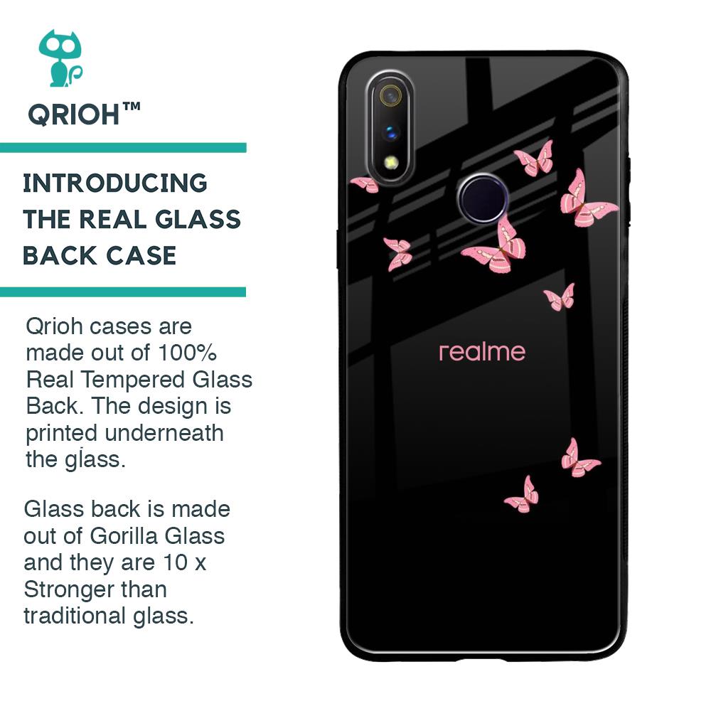 Fly Butterfly Glass Case for Realme 3 Pro