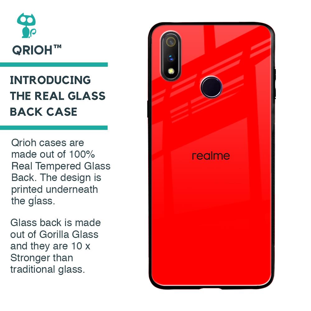 Blood Red Glass Case for Realme 3 Pro