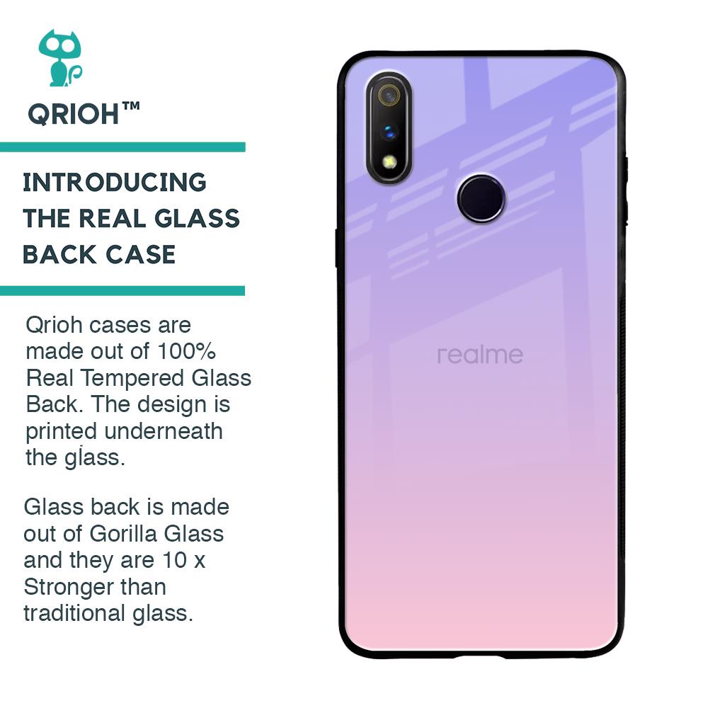 Lavender Gradient Glass Case for Realme 3 Pro