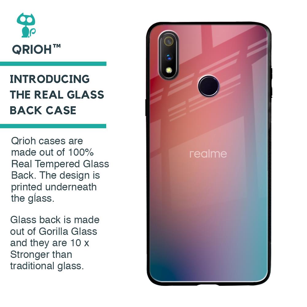 Dusty Multi Gradient Glass Case for Realme 3 Pro