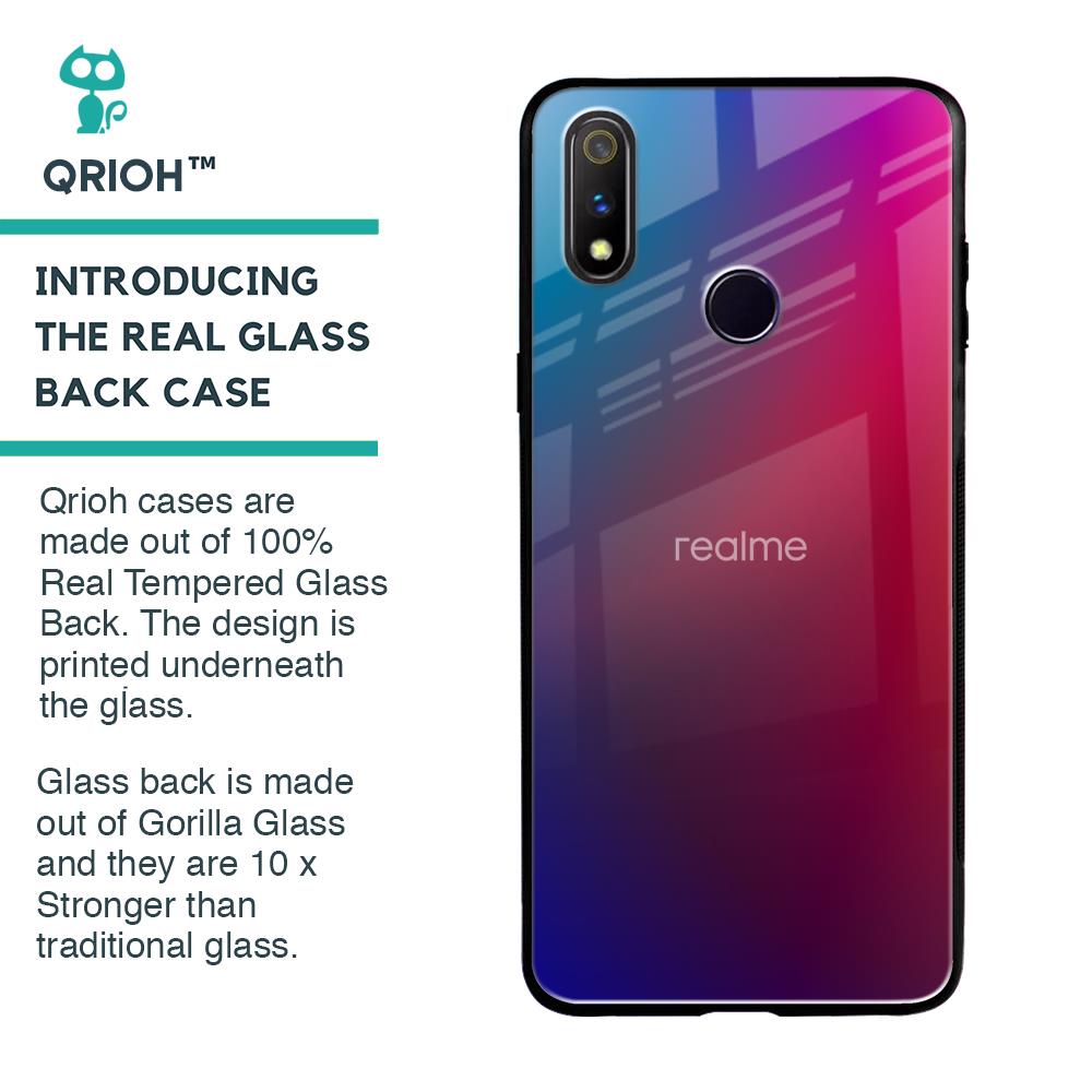 Magical Color Shade Glass Case for Realme 3 Pro