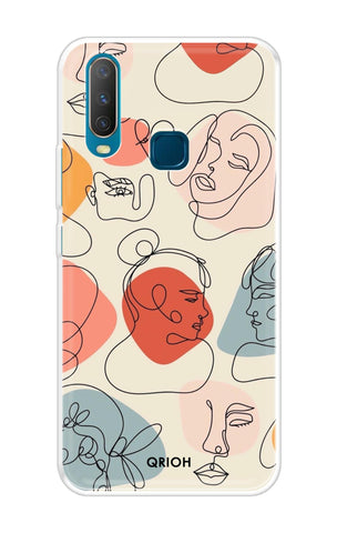 Abstract Faces Vivo Y17 Back Cover