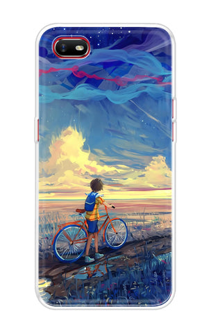Riding Bicycle to Dreamland Oppo A1k Back Cover