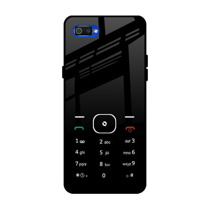 Classic Keypad Pattern Realme C2 Glass Back Cover Online