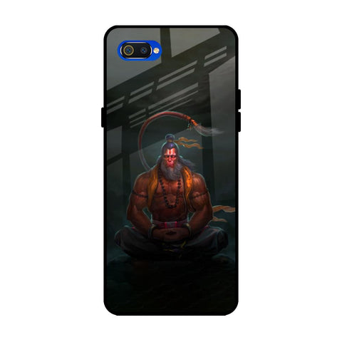 Lord Hanuman Animated Realme C2 Glass Back Cover Online