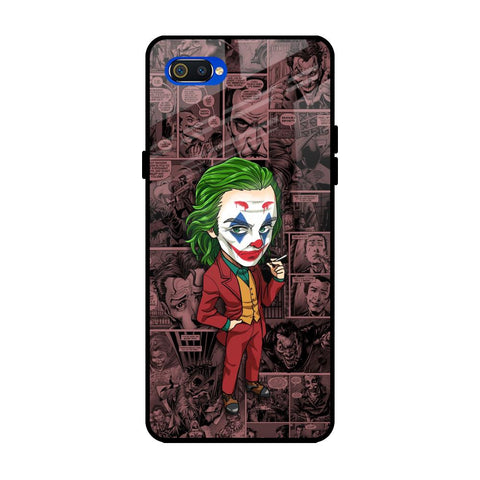 Joker Cartoon Realme C2 Glass Back Cover Online