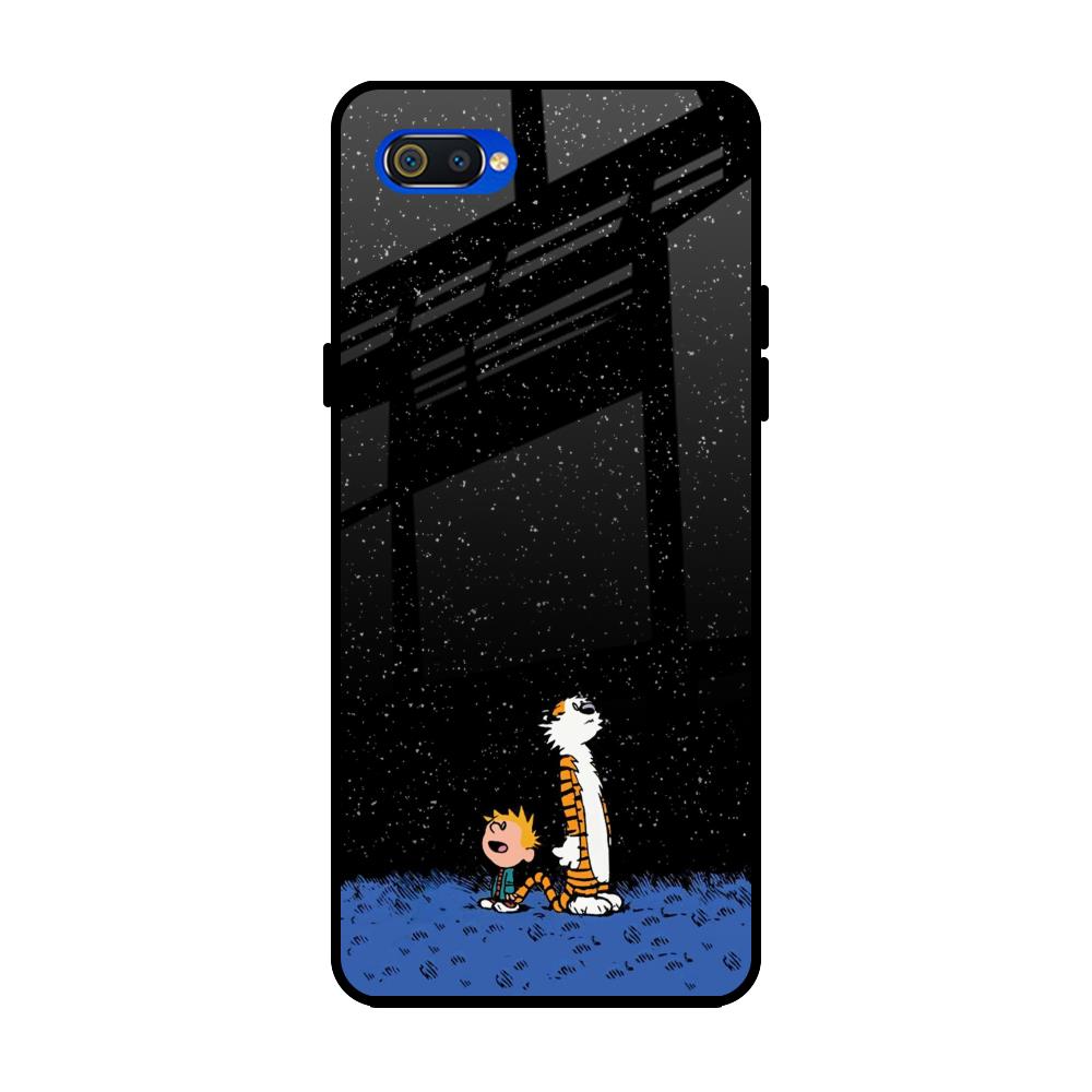 Night Sky Star Realme C2 Glass Back Cover Online
