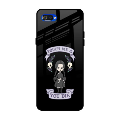 Touch Me & You Die Realme C2 Glass Back Cover Online