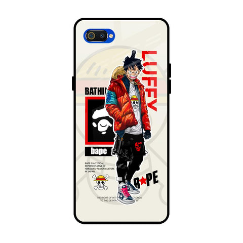Bape Luffy Realme C2 Glass Back Cover Online