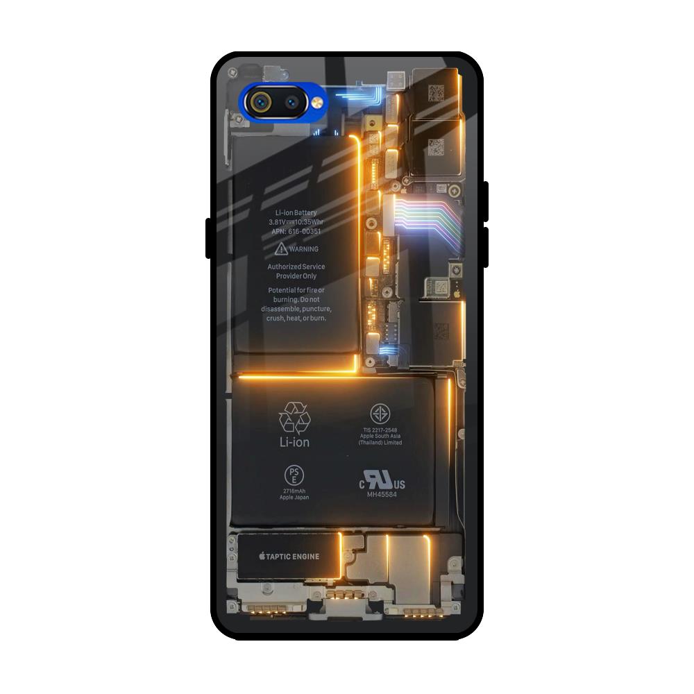 Glow Up Skeleton Realme C2 Glass Back Cover Online