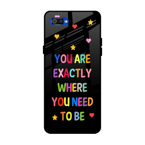 Magical Words Realme C2 Glass Back Cover Online