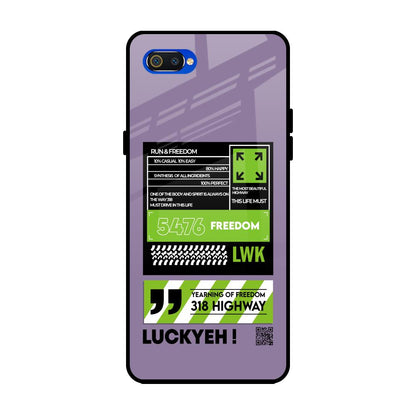 Run & Freedom Realme C2 Glass Back Cover Online