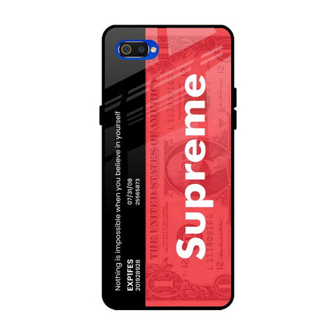 Supreme Ticket Realme C2 Glass Back Cover Online