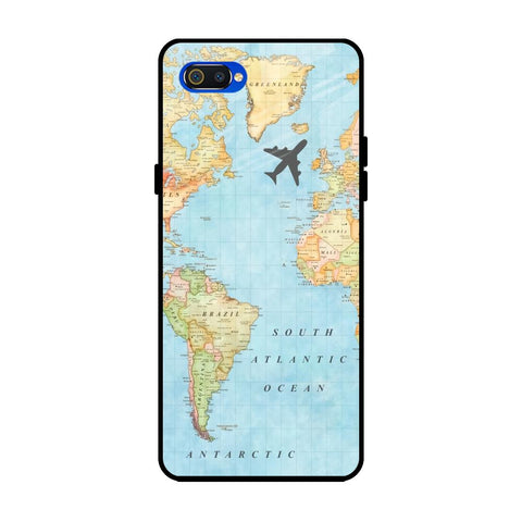 Travel Map Realme C2 Glass Back Cover Online