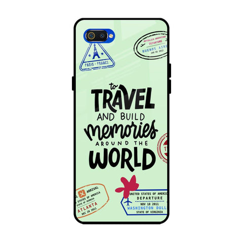 Travel Stamps Realme C2 Glass Back Cover Online