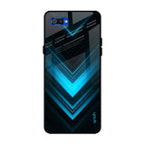 Vertical Blue Arrow Realme C2 Glass Back Cover Online