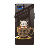 Tea With Kitty Realme C2 Glass Back Cover Online