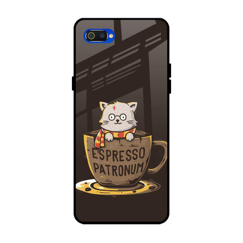 Tea With Kitty Realme C2 Glass Back Cover Online