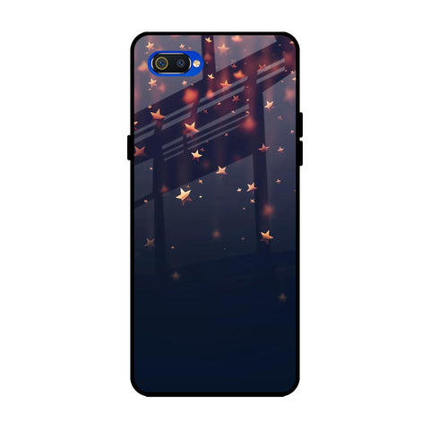 Falling Stars Realme C2 Glass Back Cover Online