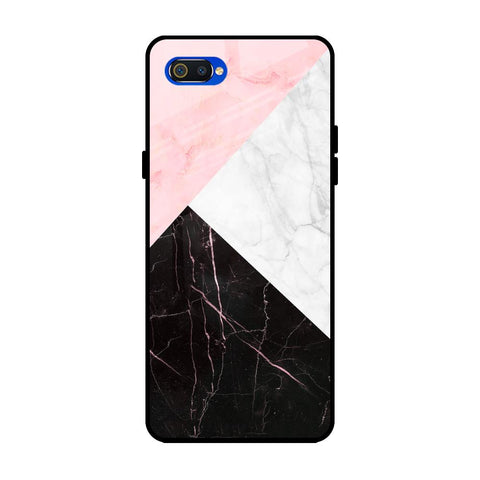 Marble Collage Art Realme C2 Glass Back Cover Online