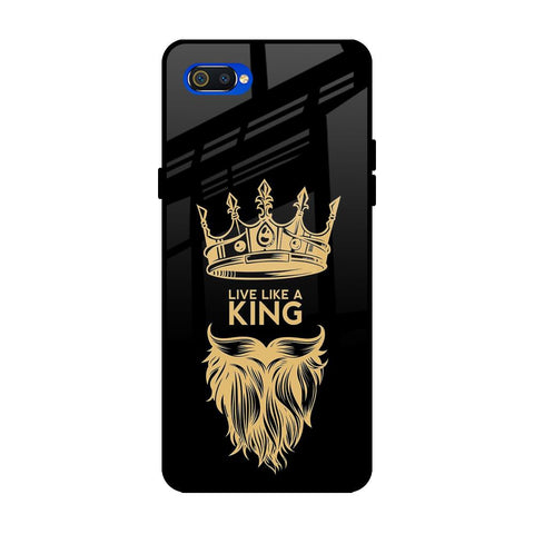 King Life Realme C2 Glass Back Cover Online