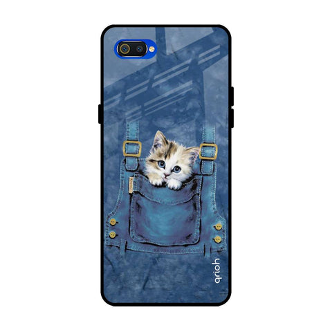 Kitty In Pocket Realme C2 Glass Back Cover Online