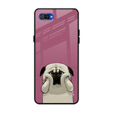 Funny Pug Face Realme C2 Glass Back Cover Online