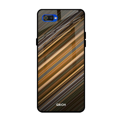 Diagonal Slash Pattern Realme C2 Glass Back Cover Online