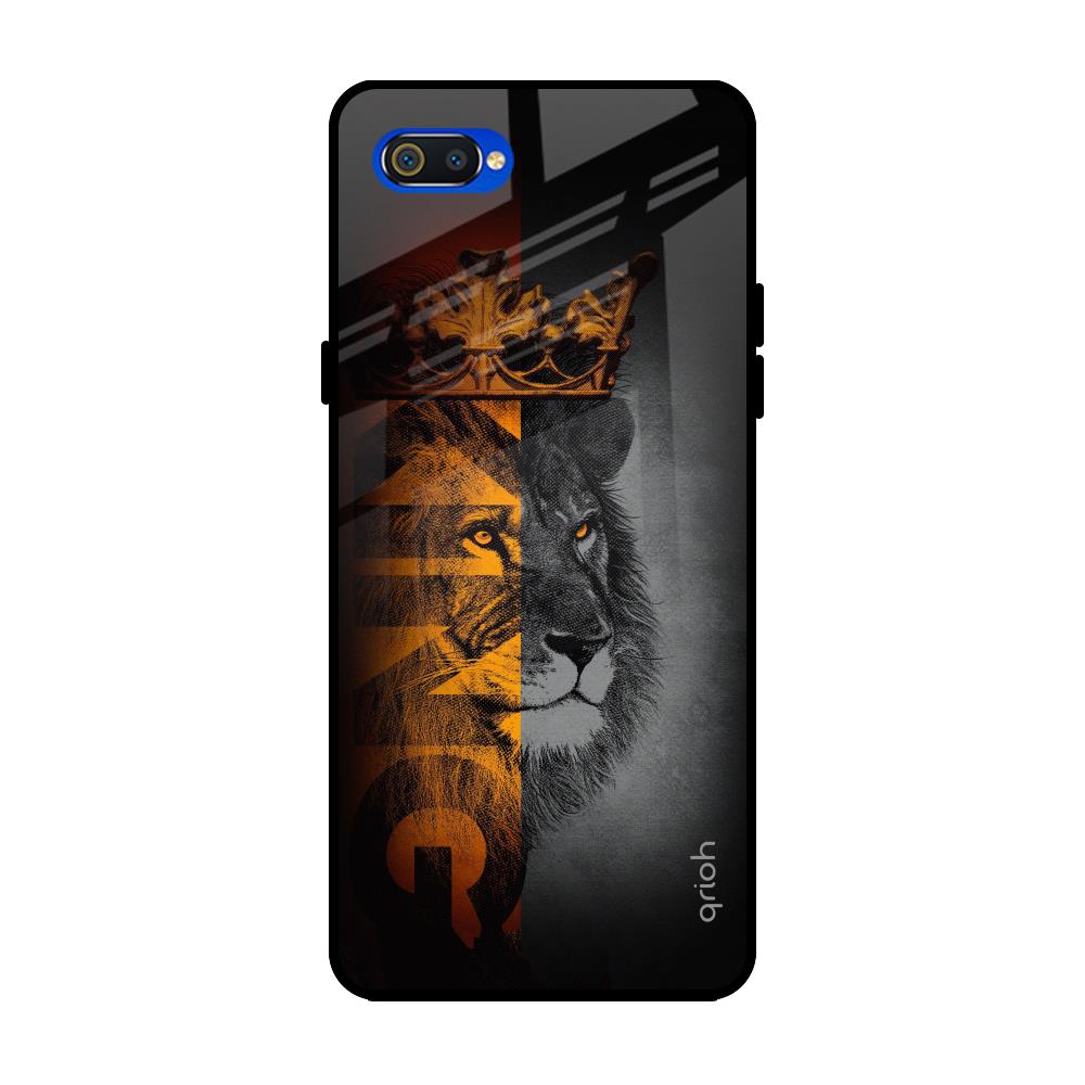 King Of Forest Realme C2 Glass Back Cover Online