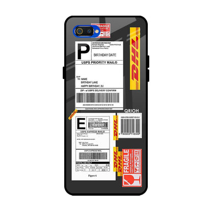 Cool Barcode Label Realme C2 Glass Back Cover Online