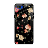 Black Spring Floral Realme C2 Glass Back Cover Online