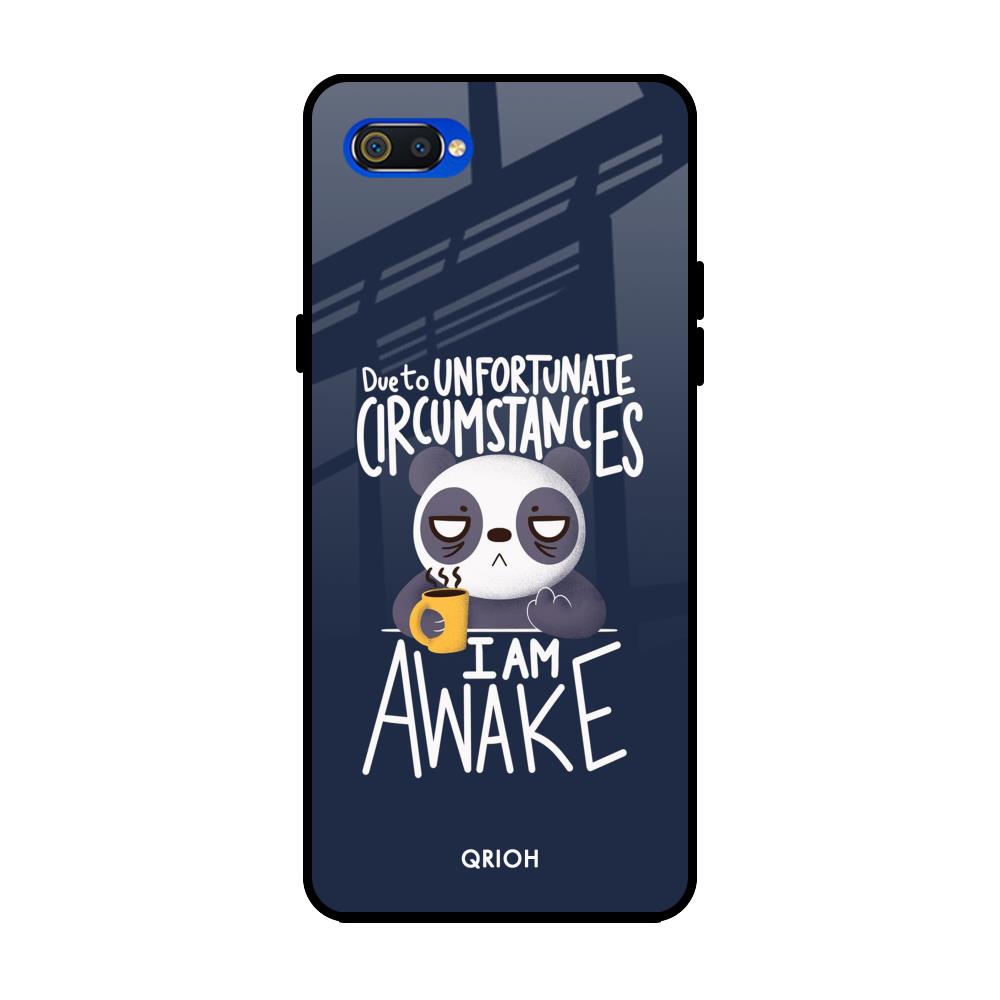 Struggling Panda Realme C2 Glass Back Cover Online