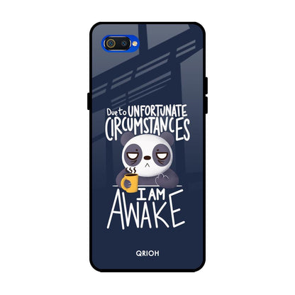 Struggling Panda Realme C2 Glass Back Cover Online