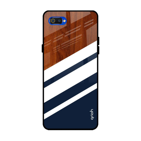 Bold Stripes Realme C2 Glass Back Cover Online