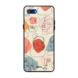 Abstract Faces Realme C2 Glass Back Cover Online