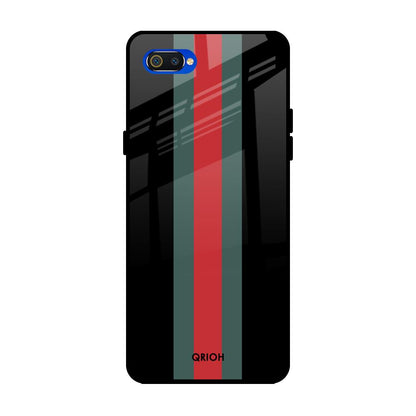 Vertical Stripes Realme C2 Glass Back Cover Online