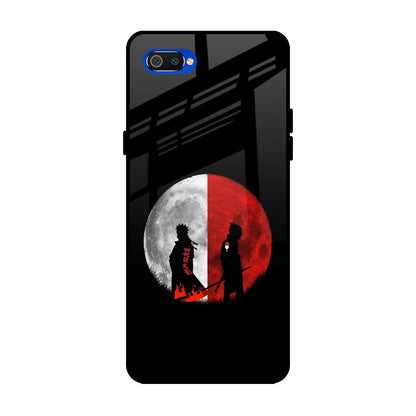 Anime Red Moon Realme C2 Glass Back Cover Online