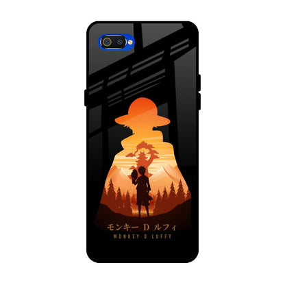 Luffy One Piece Realme C2 Glass Back Cover Online