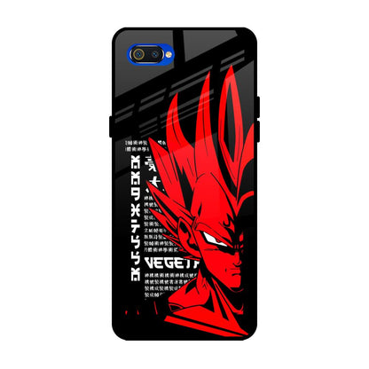 Red Vegeta Realme C2 Glass Back Cover Online
