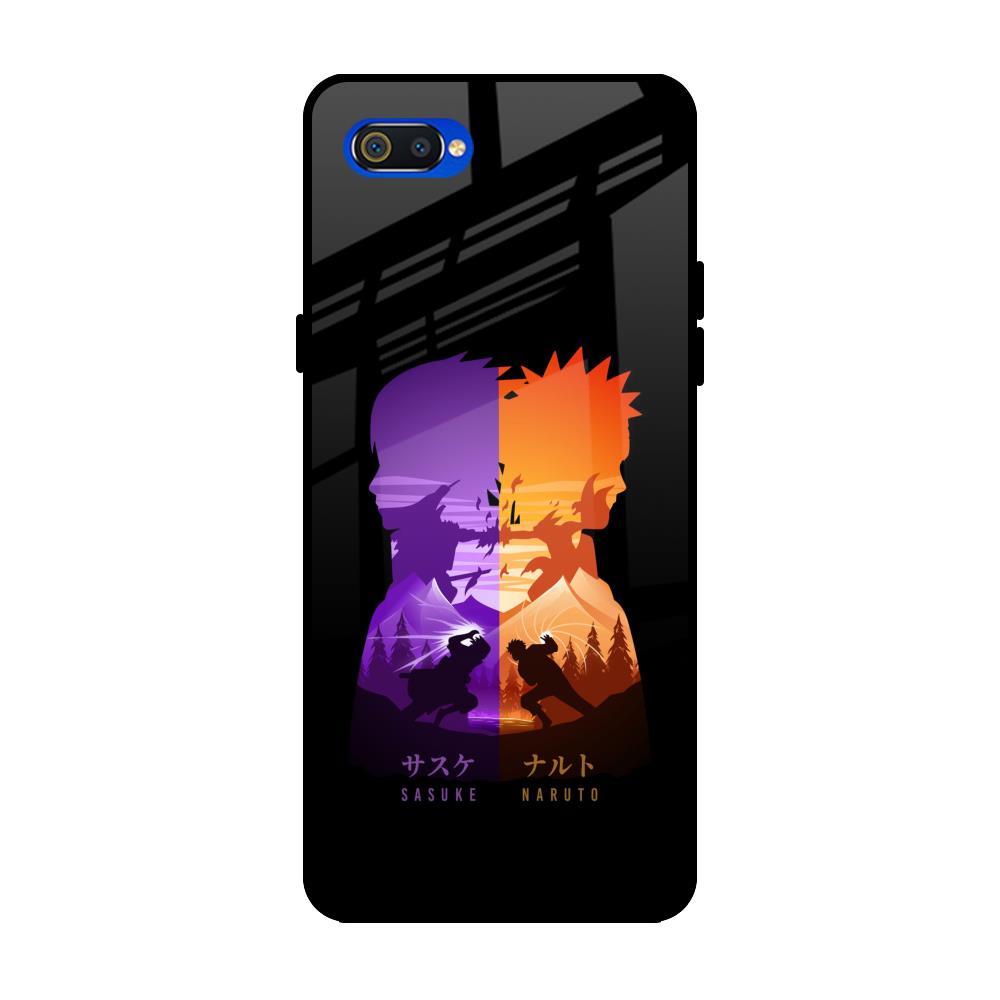 Minimalist Anime Realme C2 Glass Back Cover Online