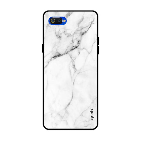 Modern White Marble Realme C2 Glass Back Cover Online