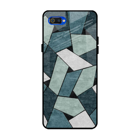 Abstact Tiles Realme C2 Glass Back Cover Online